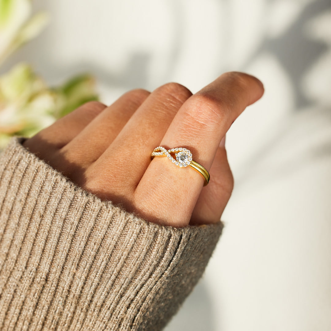 Mother & Daughter Love Knot Ring
