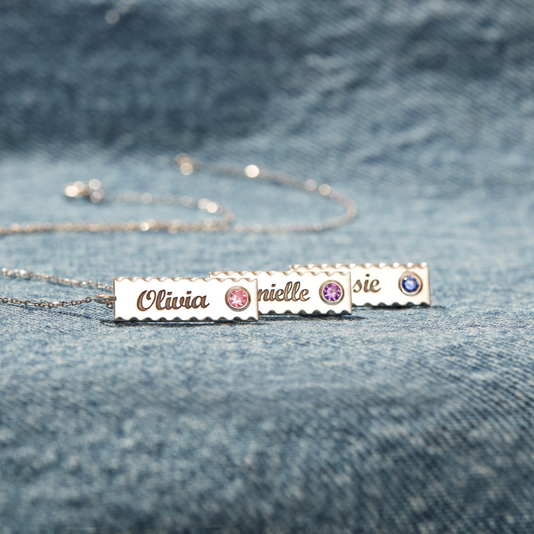 Gifts For Mom-To Our Mom Personalized Bar Necklaces-Mothers Day Gift