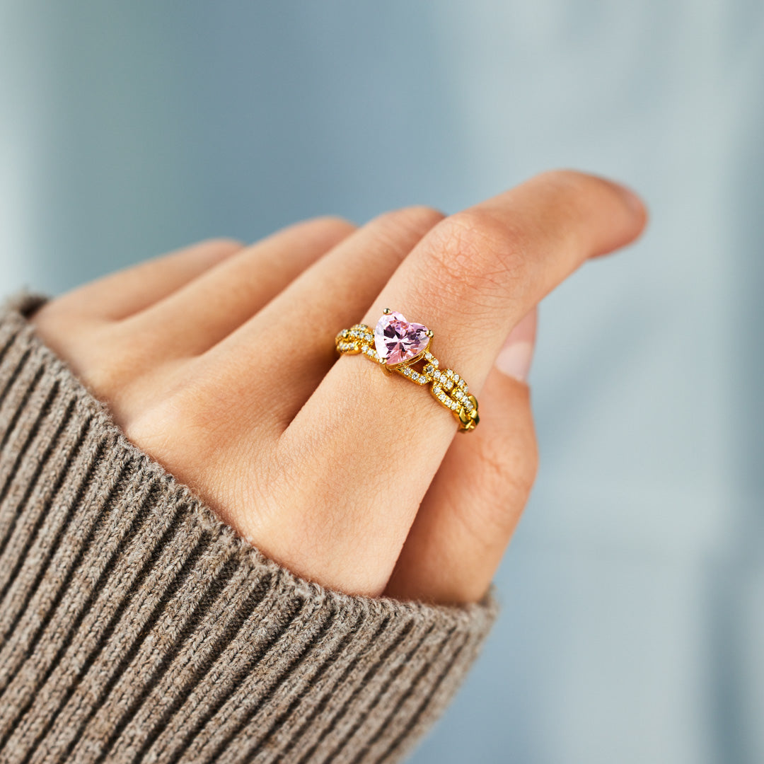 For Granddaughter Heart And Link Ring