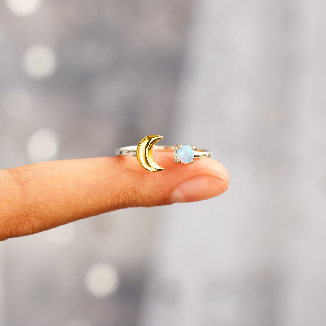 Love You To The Fullest Moon Opal Ring