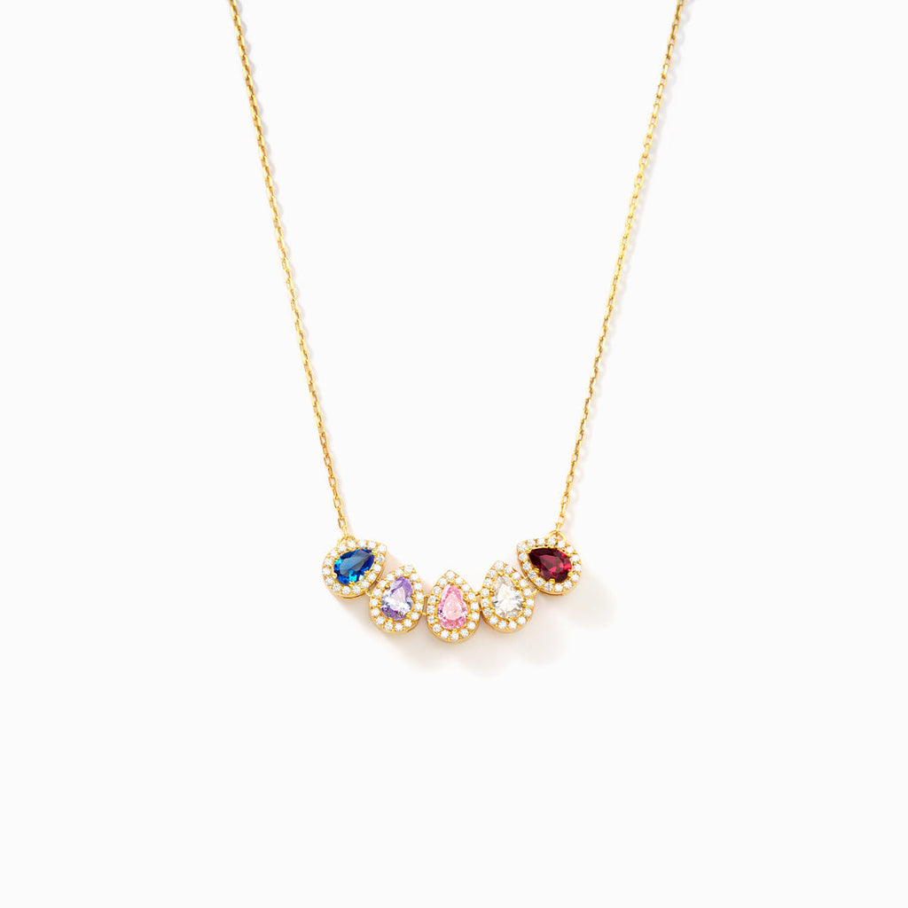 Customized 1-14 Purest Love Birthstone Necklace, Gift for Grandmother