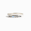 Pet Loss Ring Birthstone Engraving Ring Band