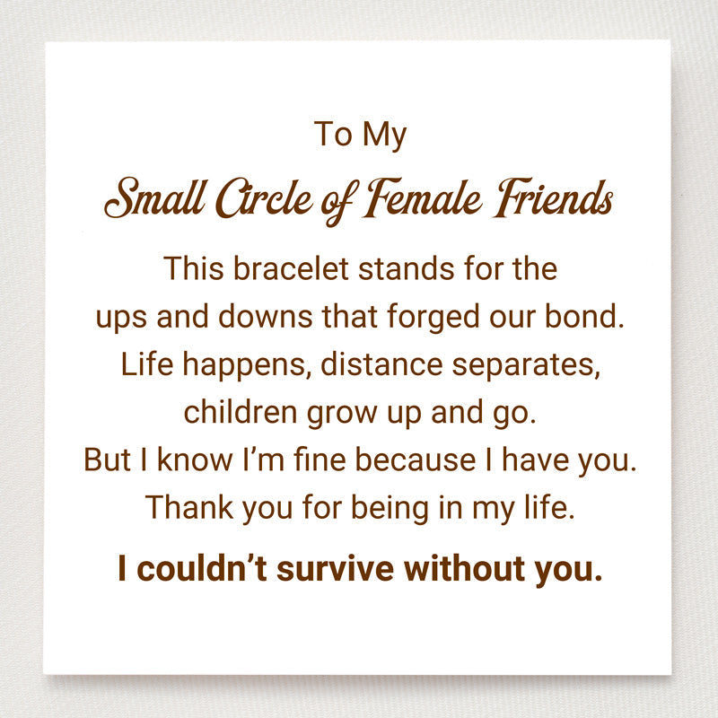 Small Circle Of Female Friends Matching Crystal Wave Bracelet