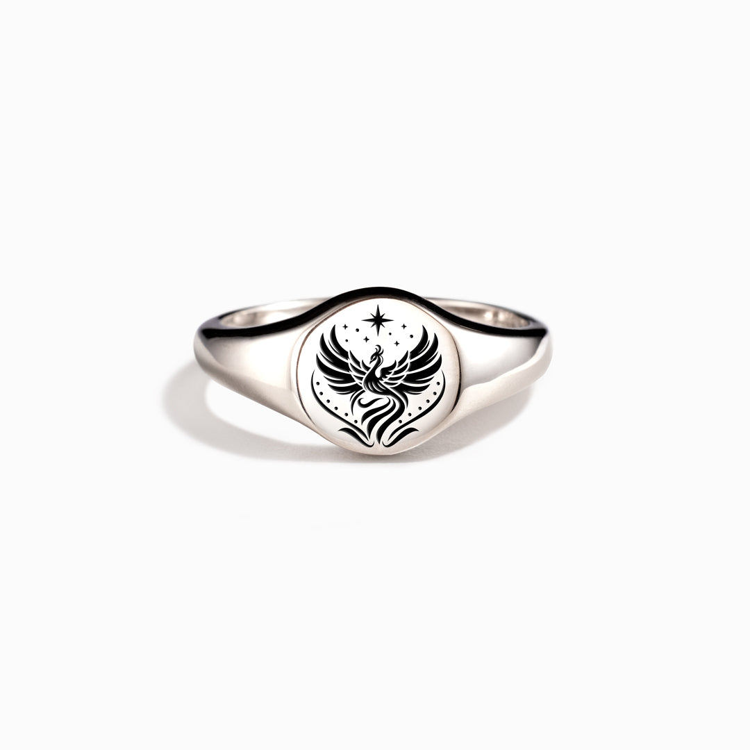 Rise From Ashes Phoenix Signet Ring
