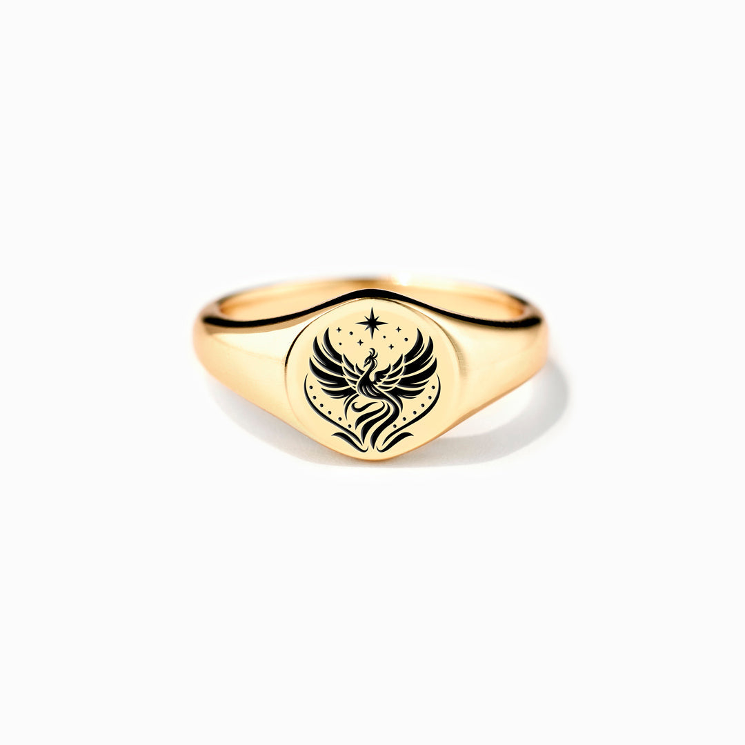 Rise From Ashes Phoenix Signet Ring