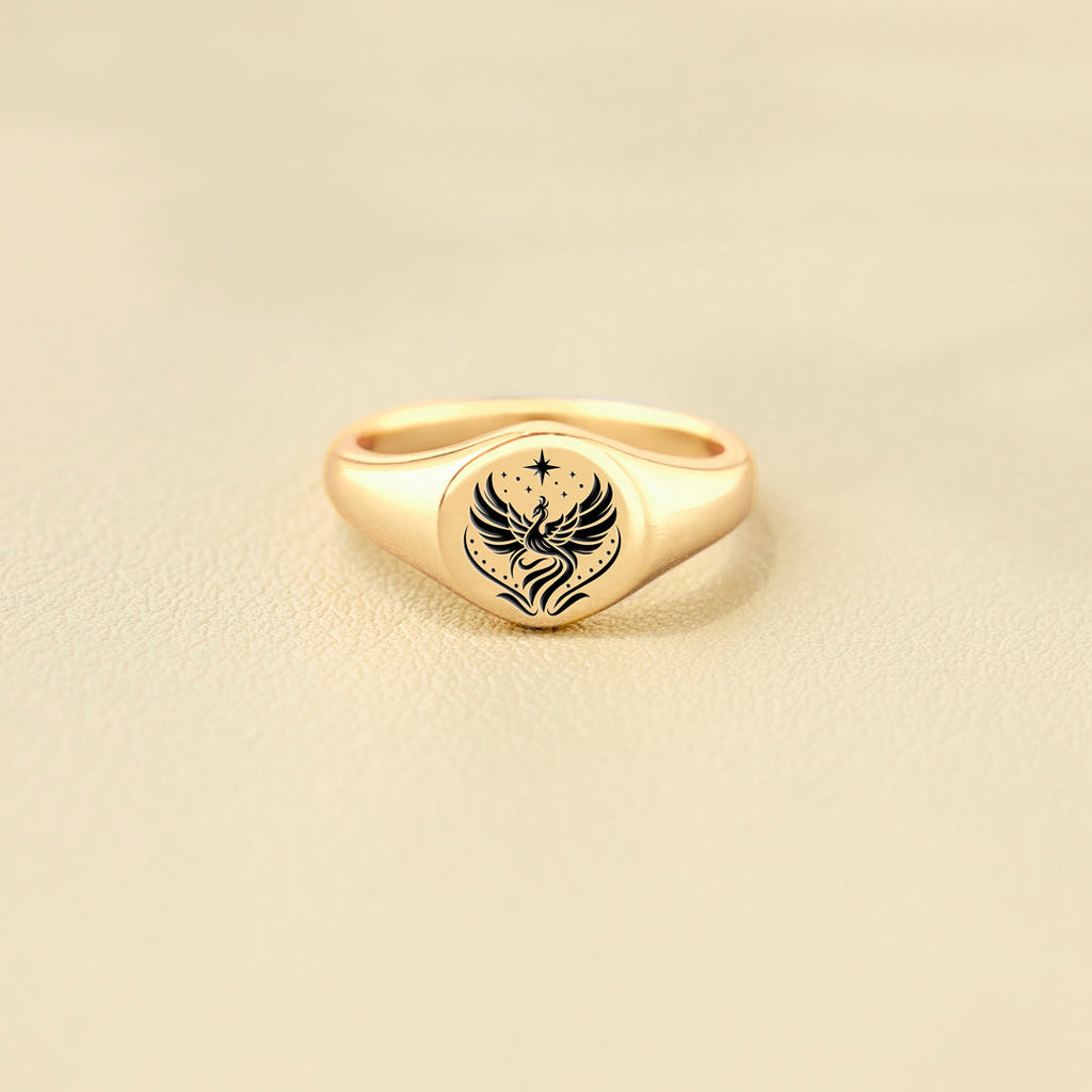Rise From Ashes Phoenix Signet Ring