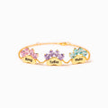 Proud Dog Mom Paw & Name 1-6 Birthstone Bracelet