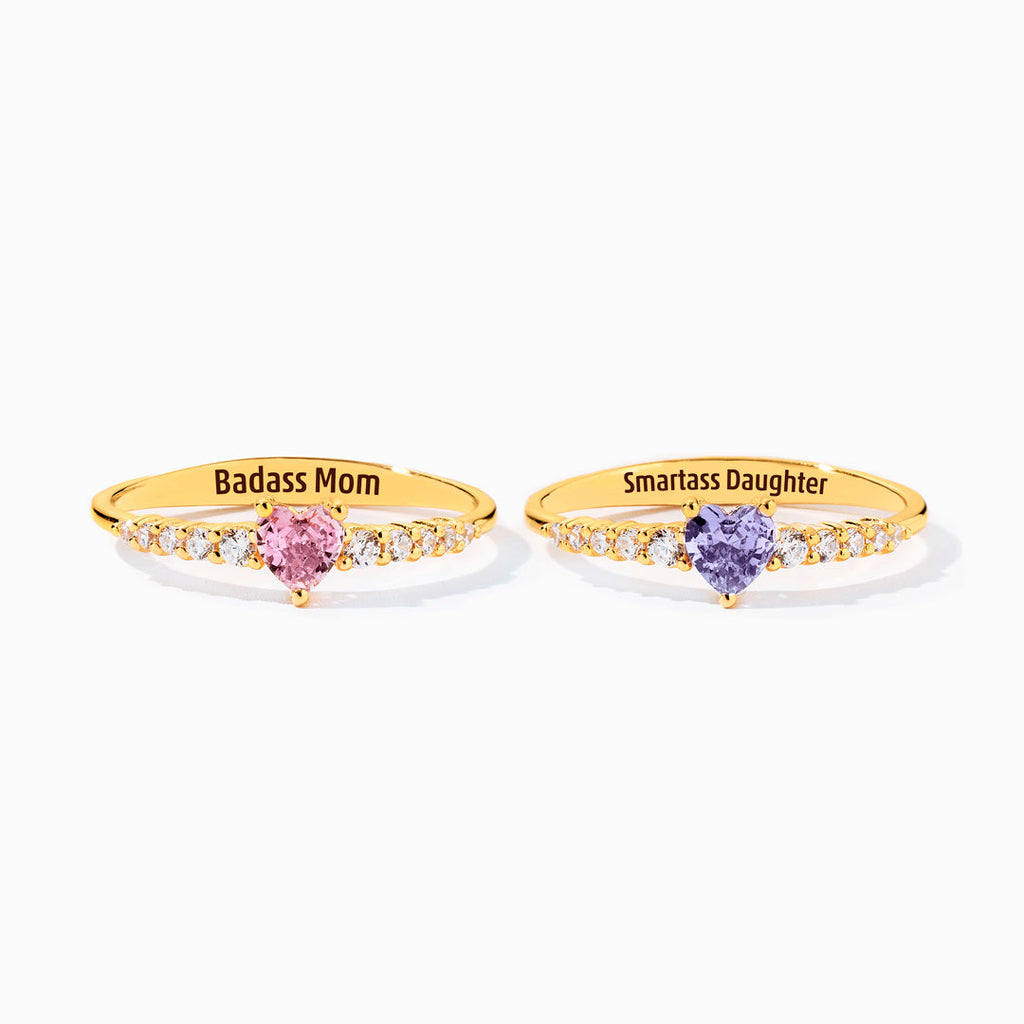 Like Mother Like Daughter Matching Heart-Cut Ring