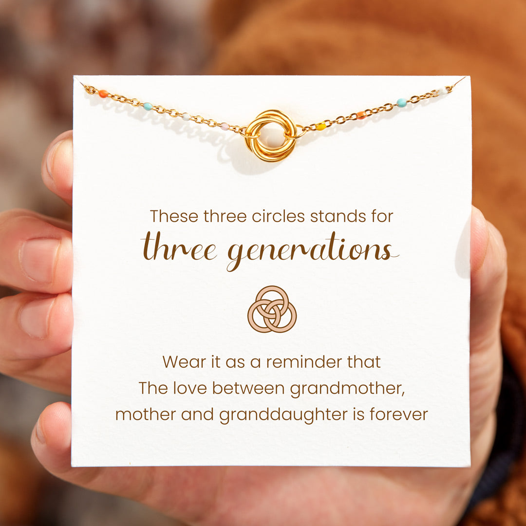 Three Generations Triple Circle Bracelet