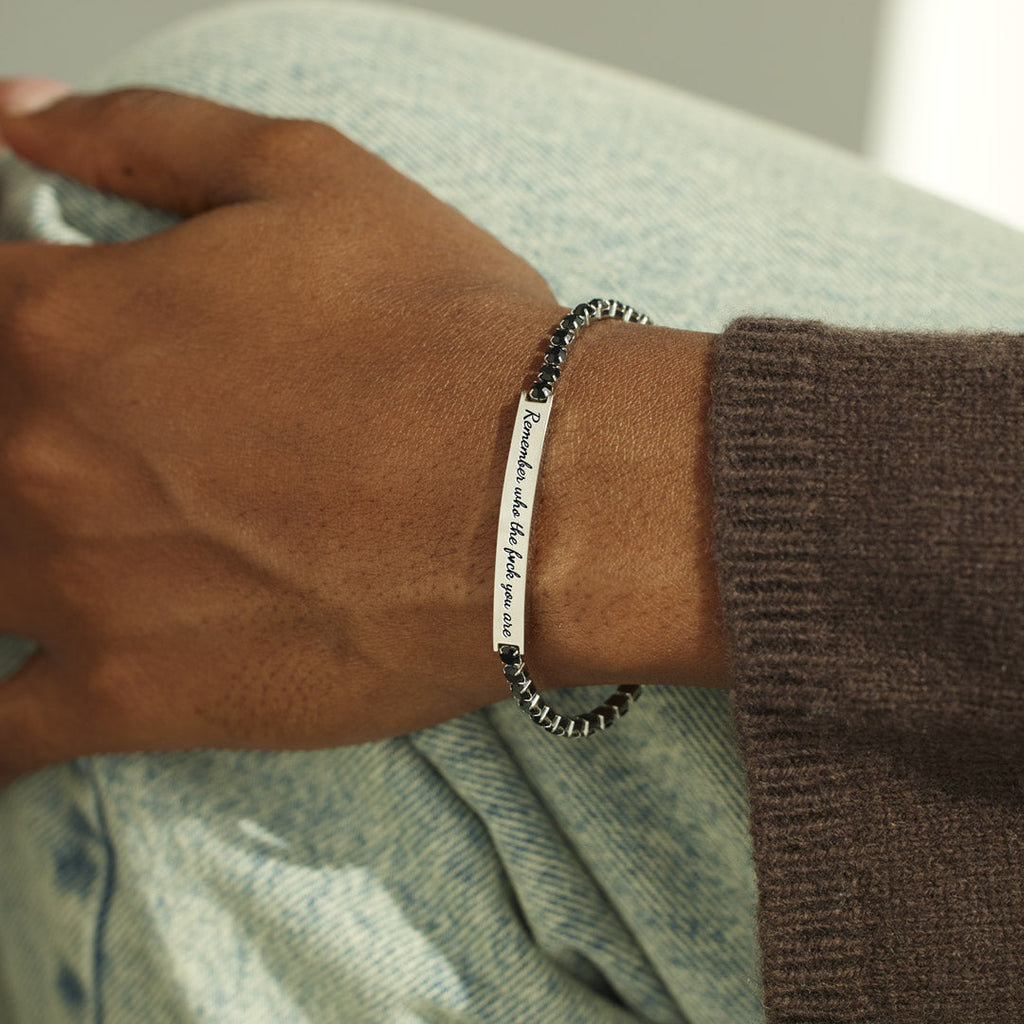 Remember Who the Fuck You Are Crystal Bracelet
