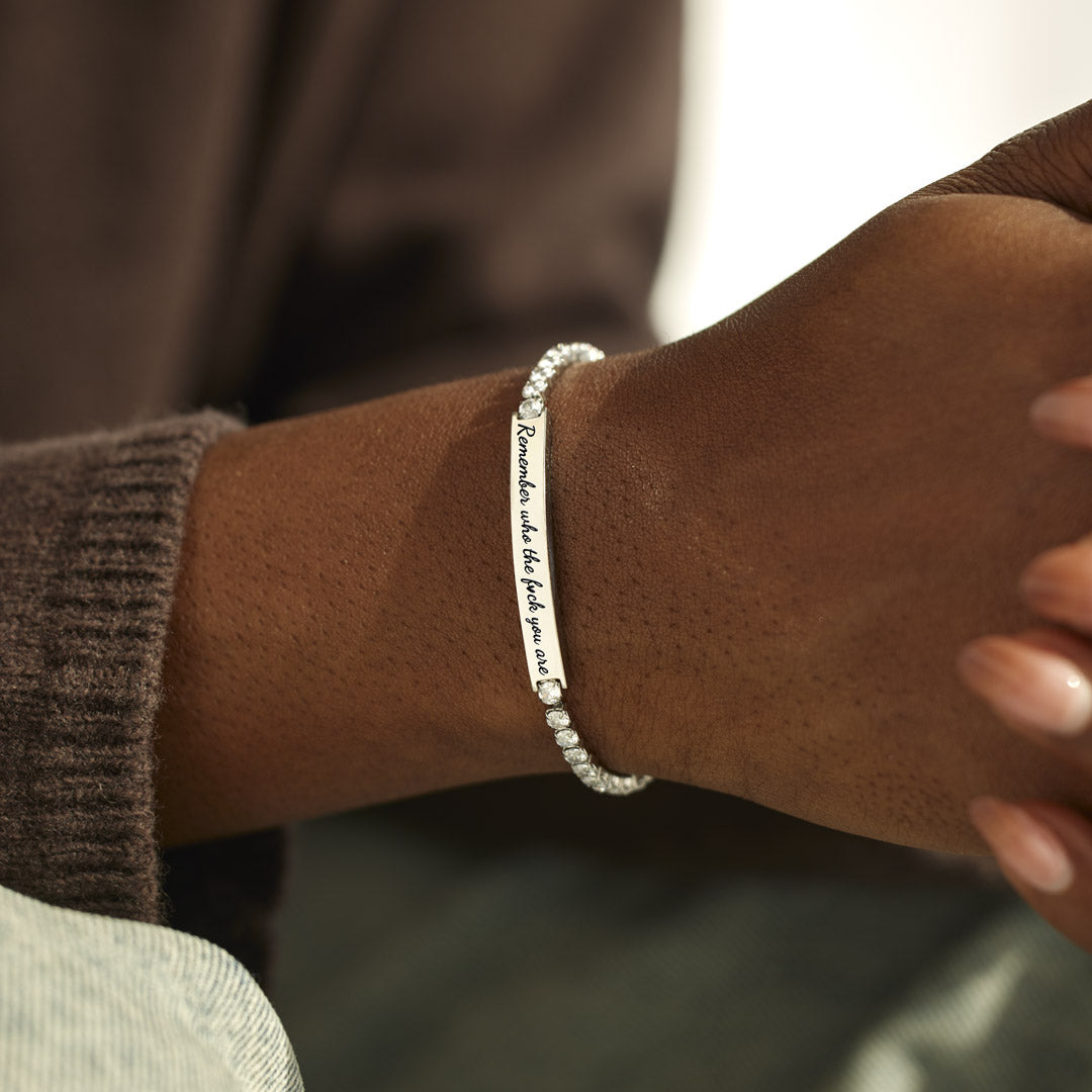 Remember Who the Fuck You Are Crystal Bracelet