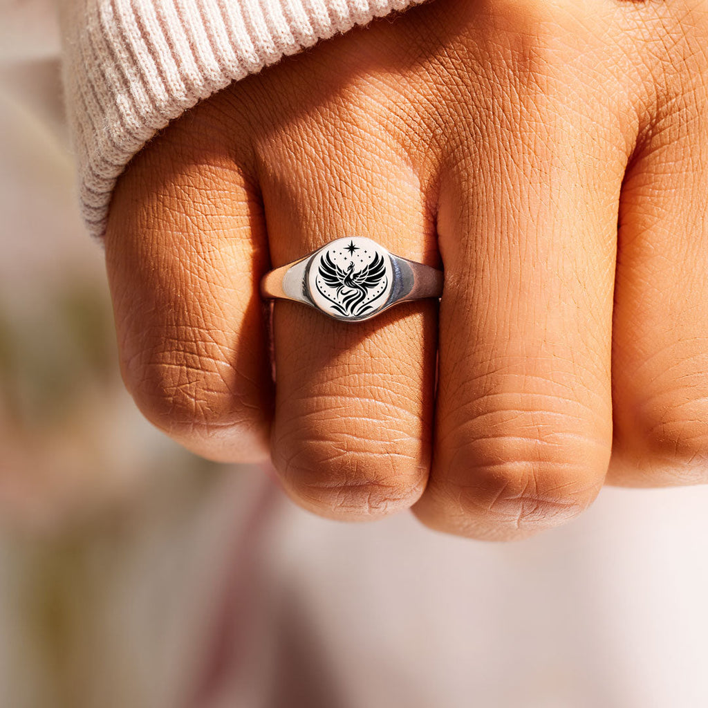 Rise From Ashes Phoenix Signet Ring