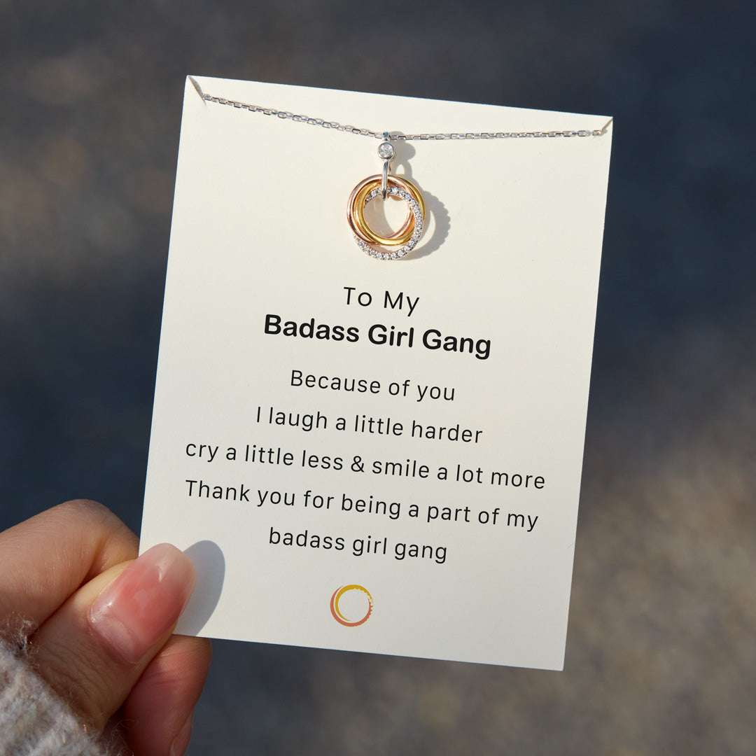 Badass Girl Gang Triple Circle Necklace
