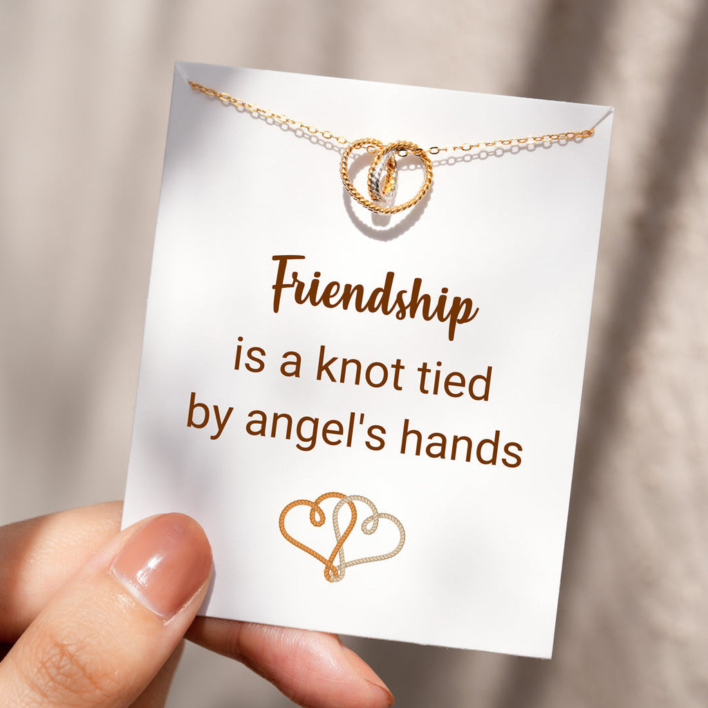 Tied By Angel's Hands Knotted Heart Necklace
