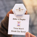 For Mother & Daughter Hourglass Double Birthstone Ring