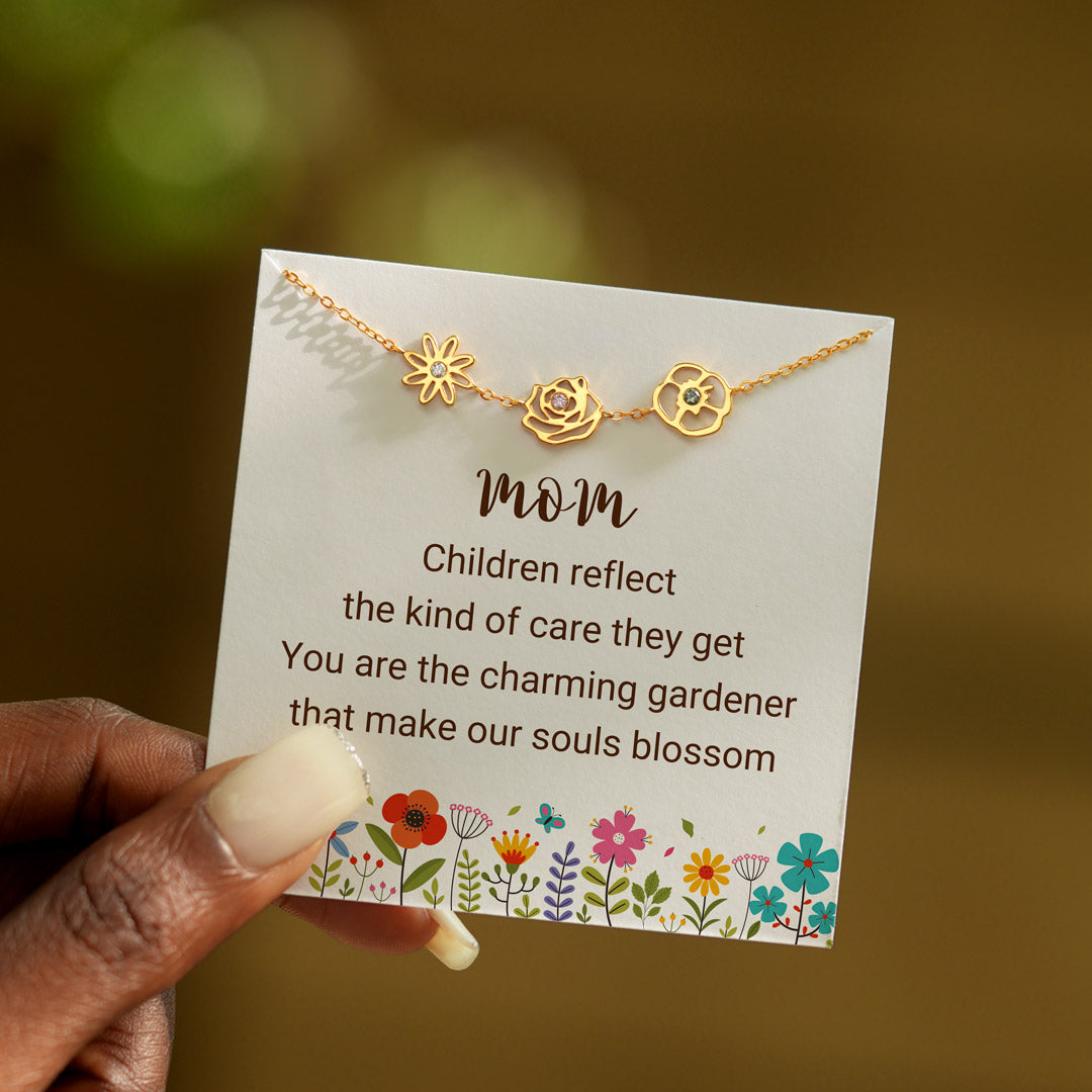 You Are The Charming Gardener 1-8 Birth Flowers Bracelet
