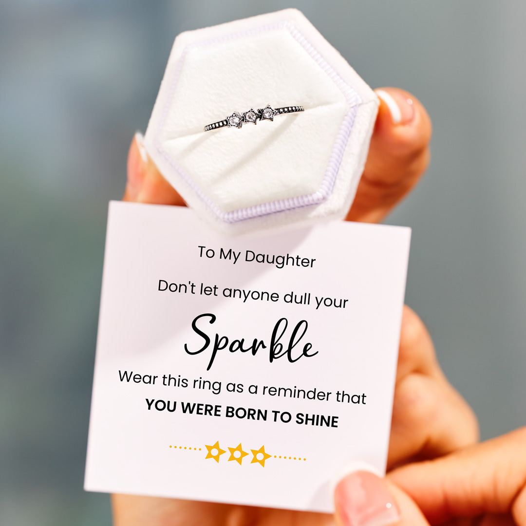 You Were Born To Shine Triple Star Ring