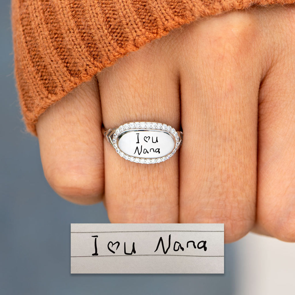 Handwritten Signature Ring
