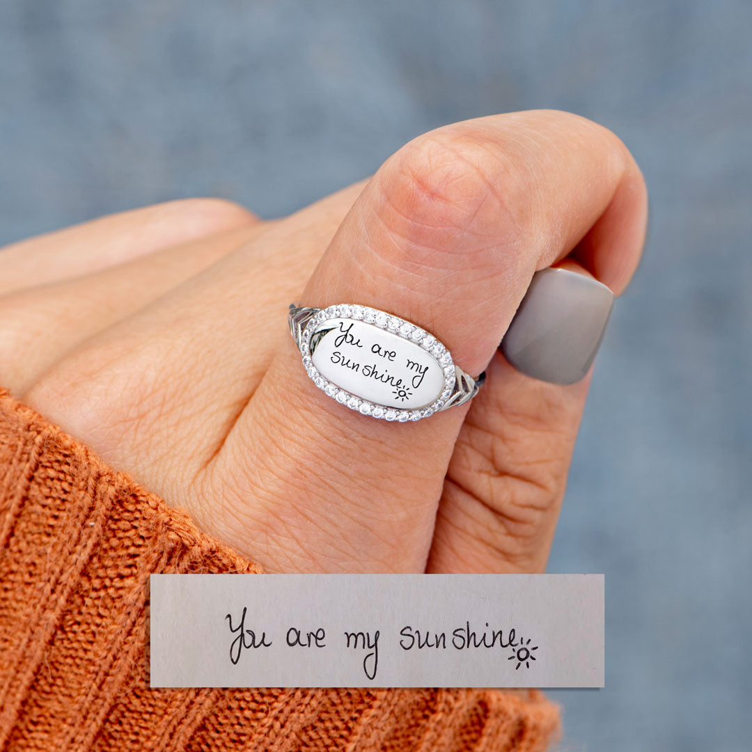 Handwritten Signature Ring