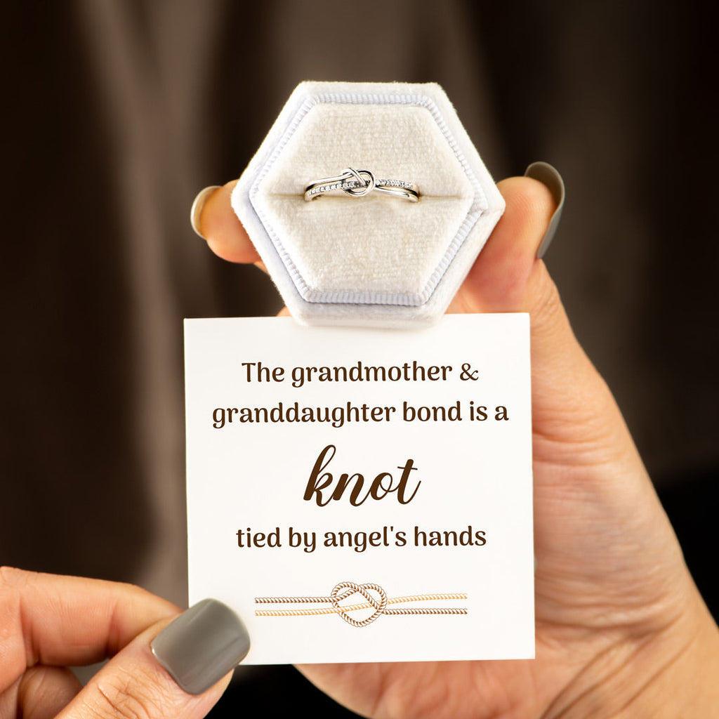 Storyjewellery Silver Knot Ring - Mother Daughter Bond