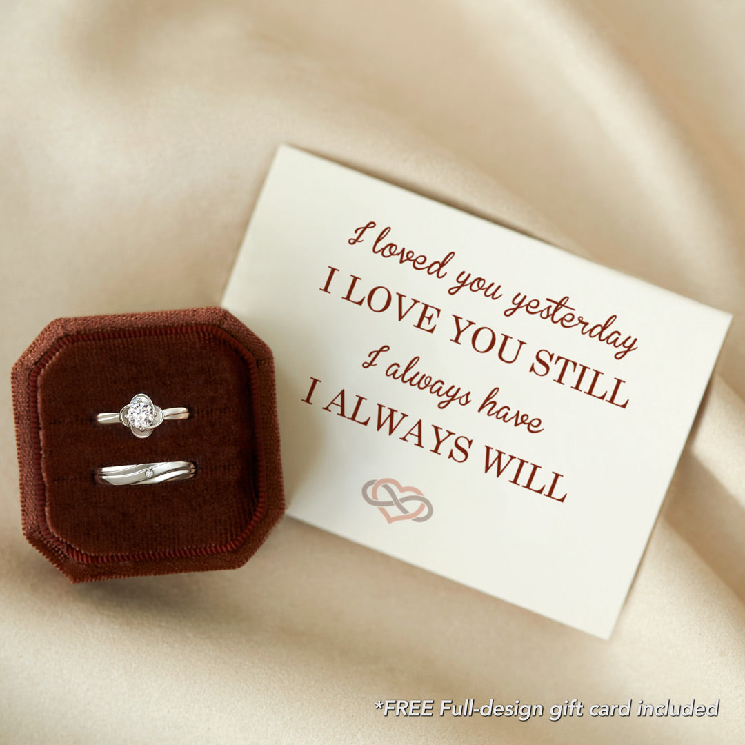 I love You Infinity Knot Couple Ring Set