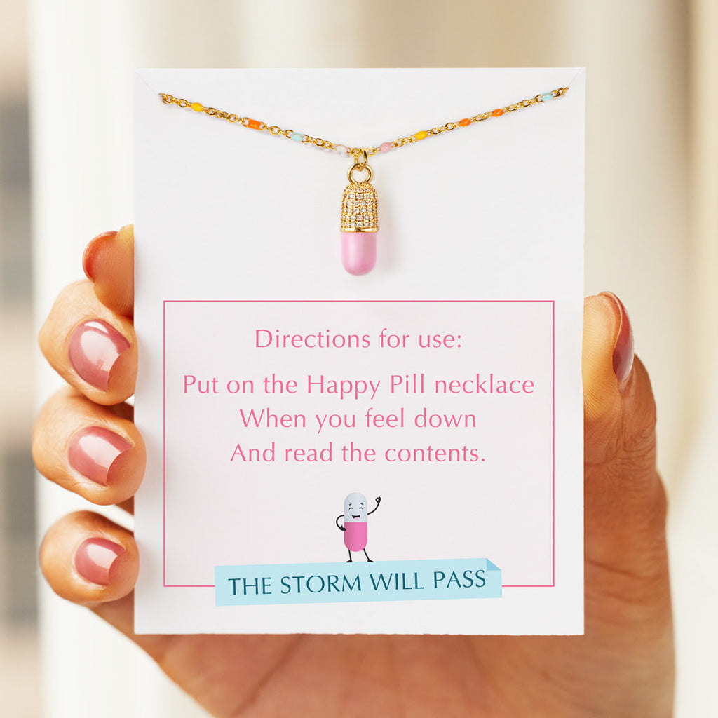 The Storm Will Pass Happy Pill Necklace
