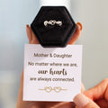 Mother & Daughter Always Connected Infinity Heart Knot Ring