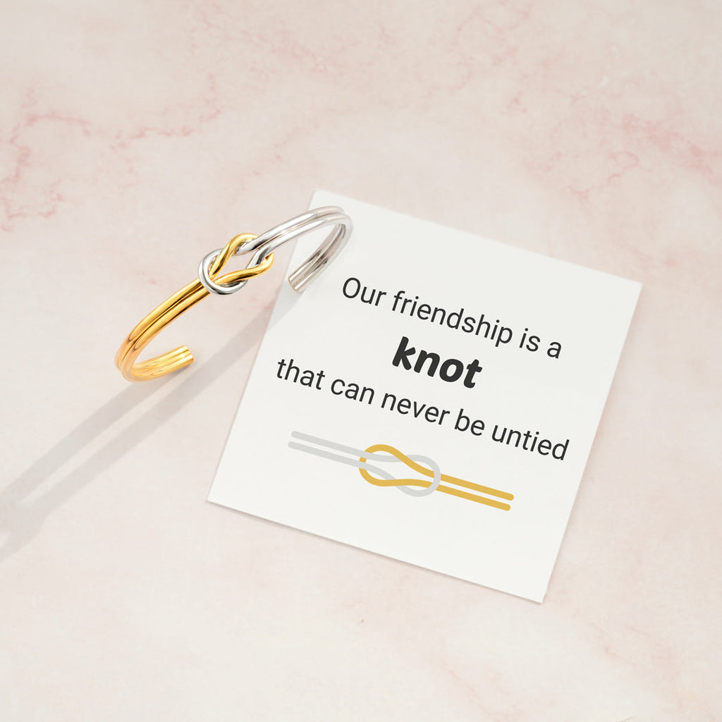 Our Friendship Is A Knot Cuff Bracelet