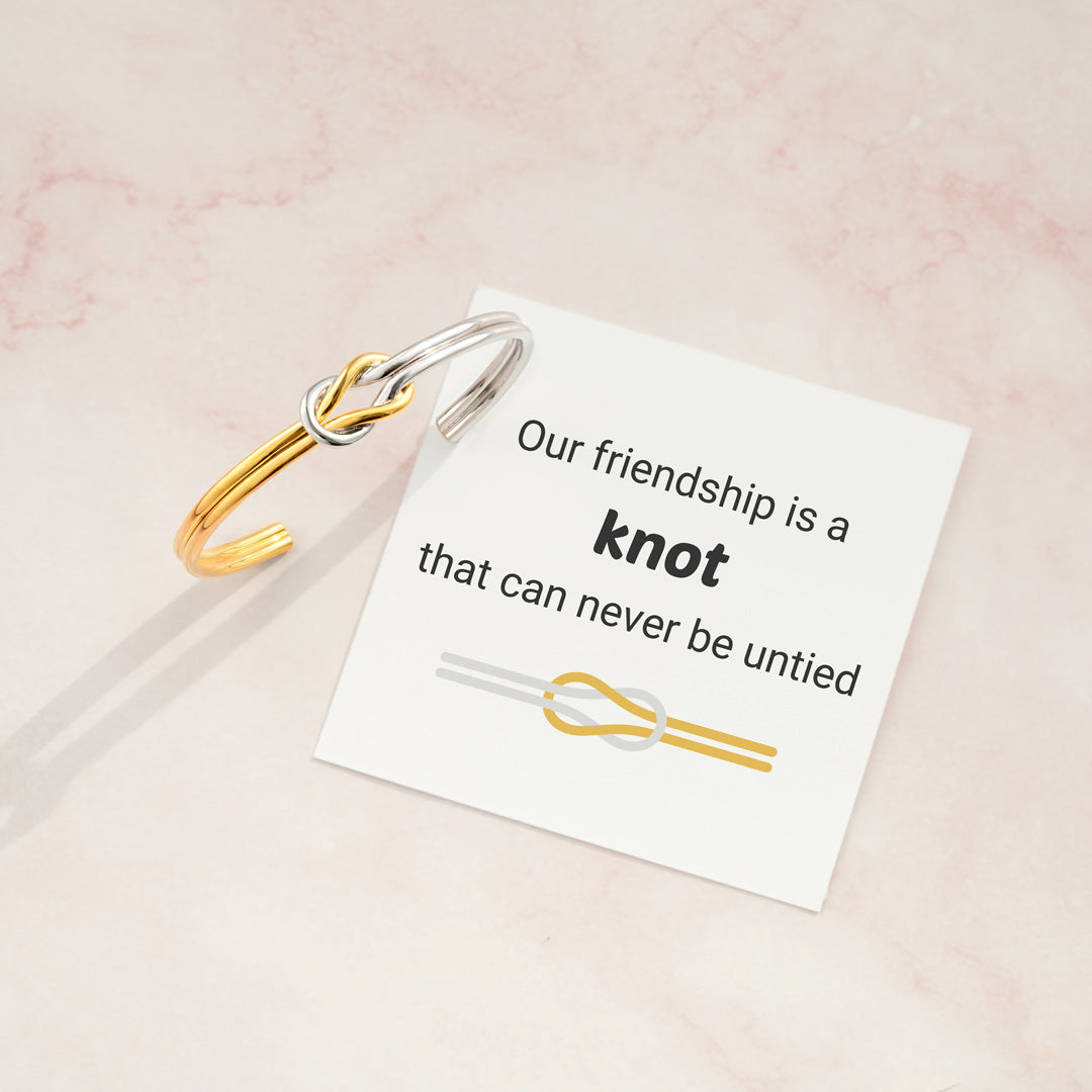 Our Friendship Is A Knot Cuff Bracelet
