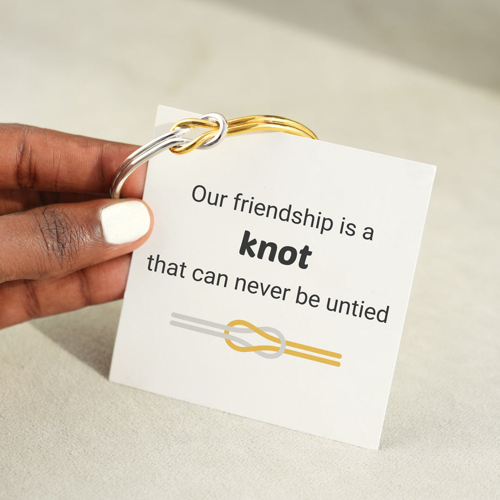 Our Friendship Is A Knot Cuff Bracelet
