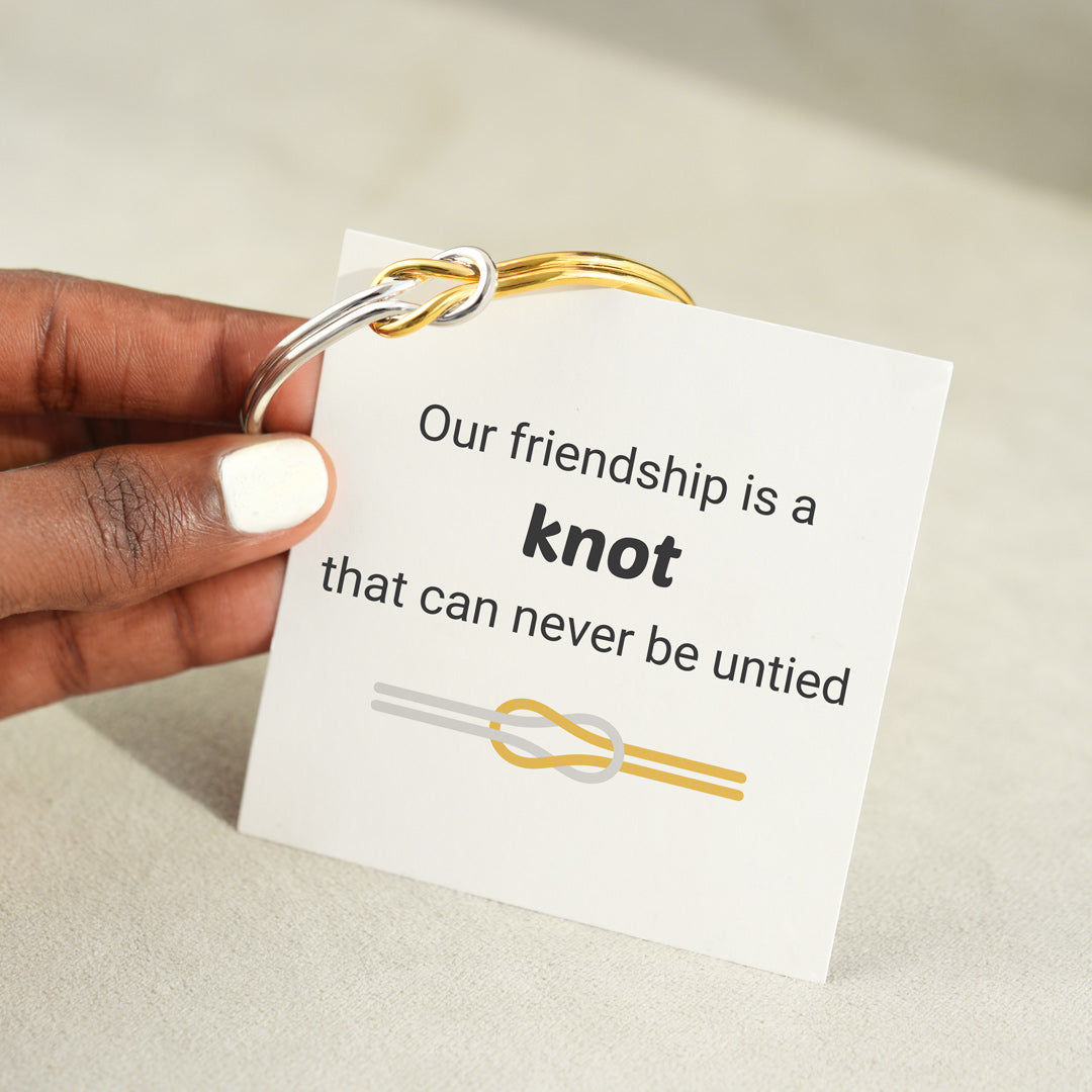 Our Friendship Is A Knot Cuff Bracelet