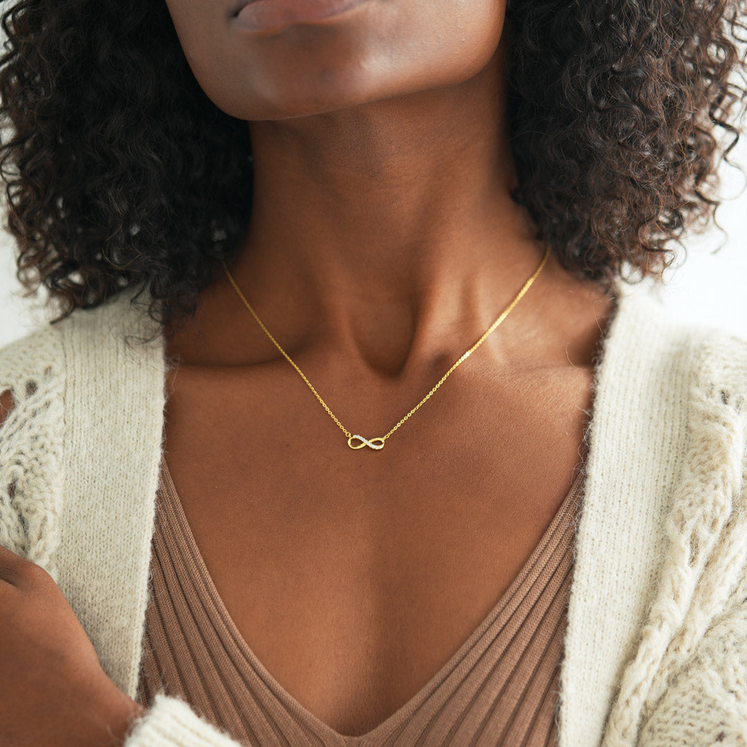 Beautiful Forever Golden Infinity Necklace