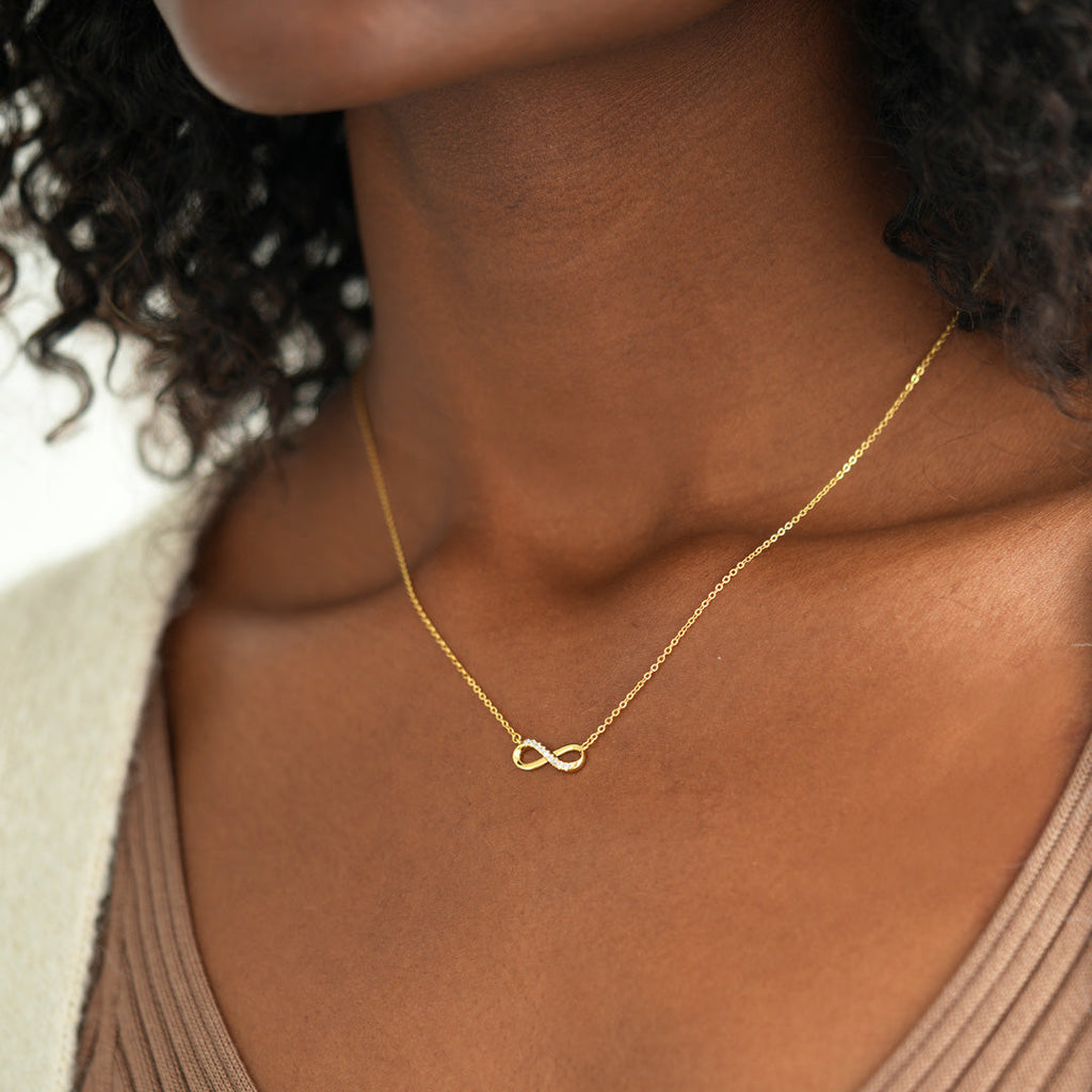 Beautiful Forever Golden Infinity Necklace