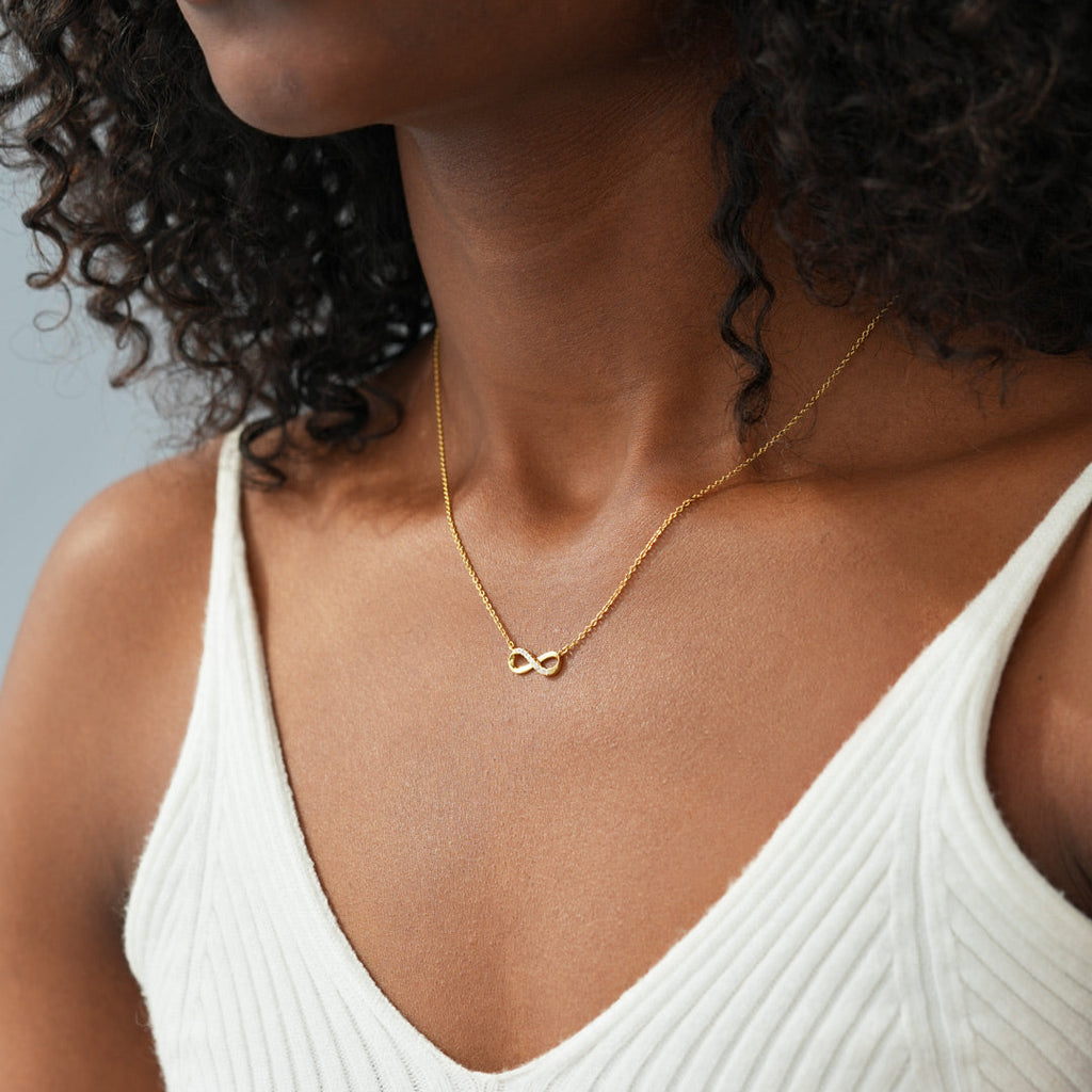 Beautiful Forever Golden Infinity Necklace