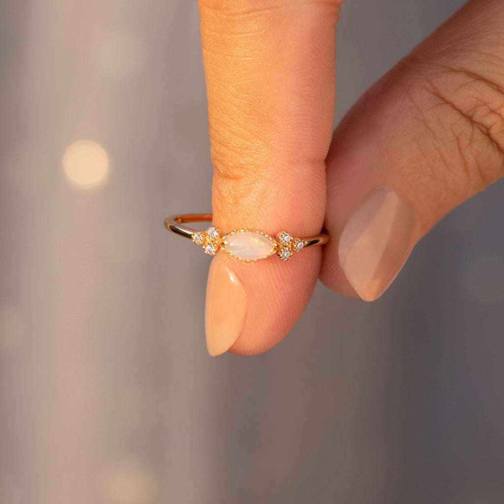 Love Yourself Oval Cut Opal Ring