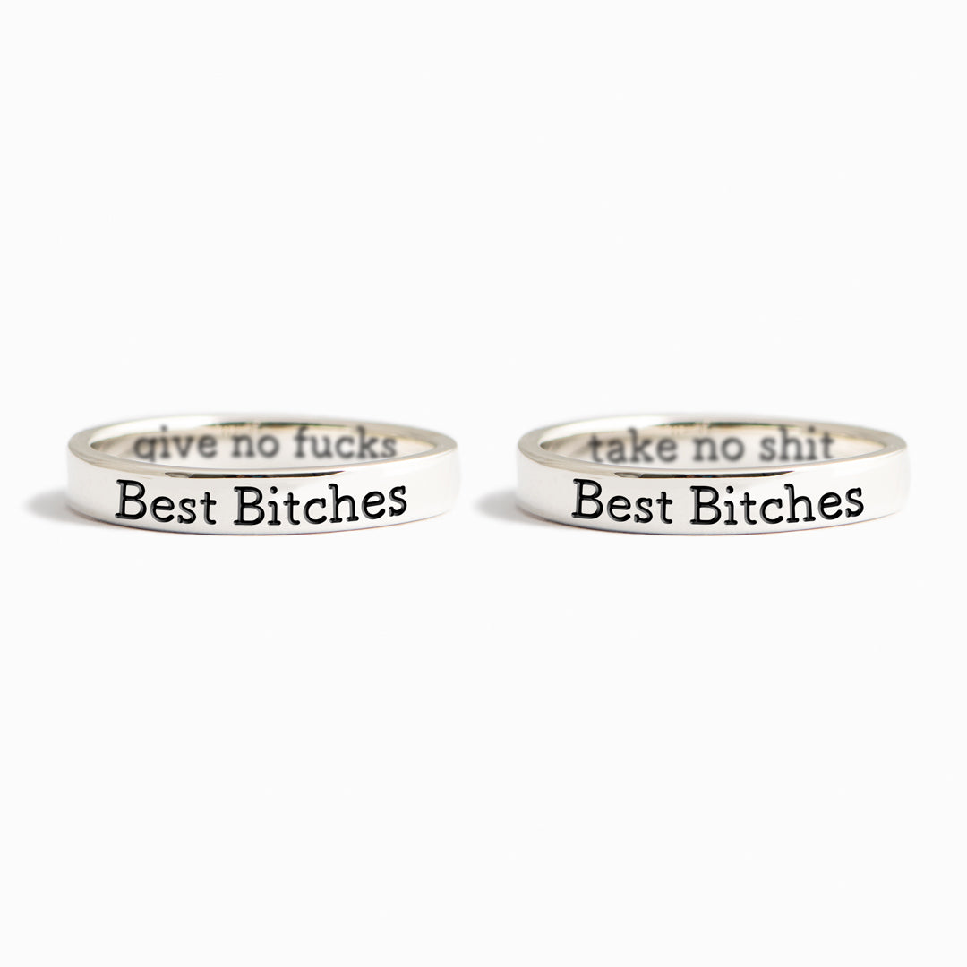 Best Bitches Matching Mantra Ring