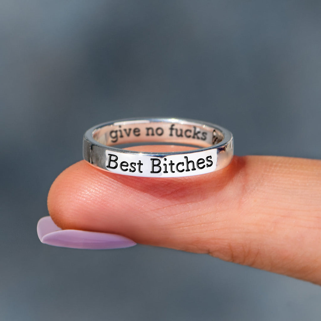 Best Bitches Matching Mantra Ring