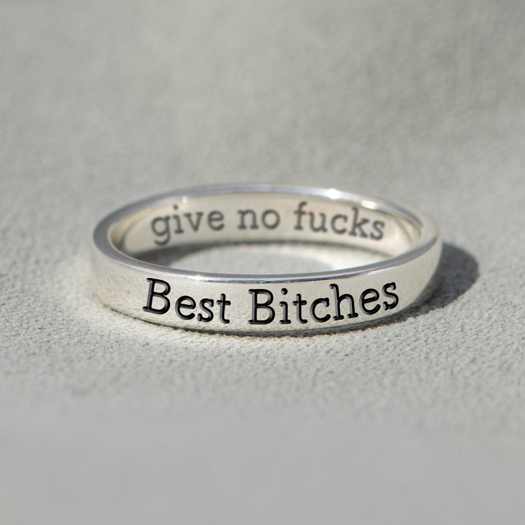 Best Bitches Matching Mantra Ring