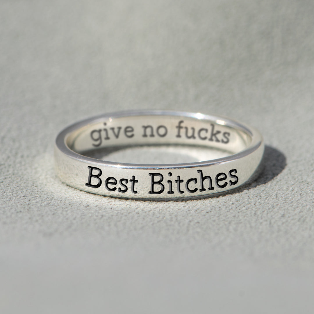 Best Bitches Matching Mantra Ring