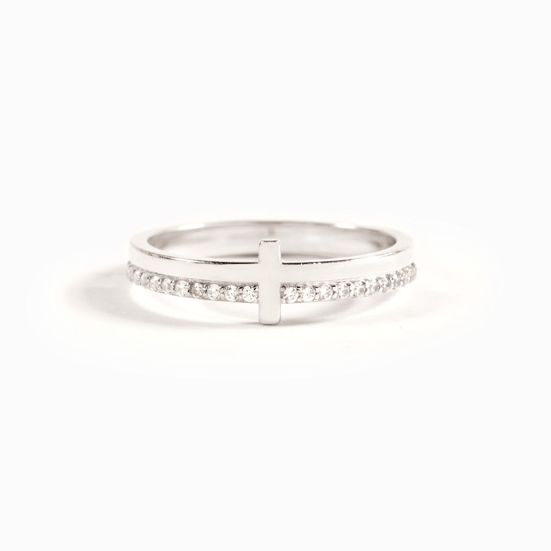Christian Gifts-Let God Be In Control Golden Cross Ring, Gifts For Women