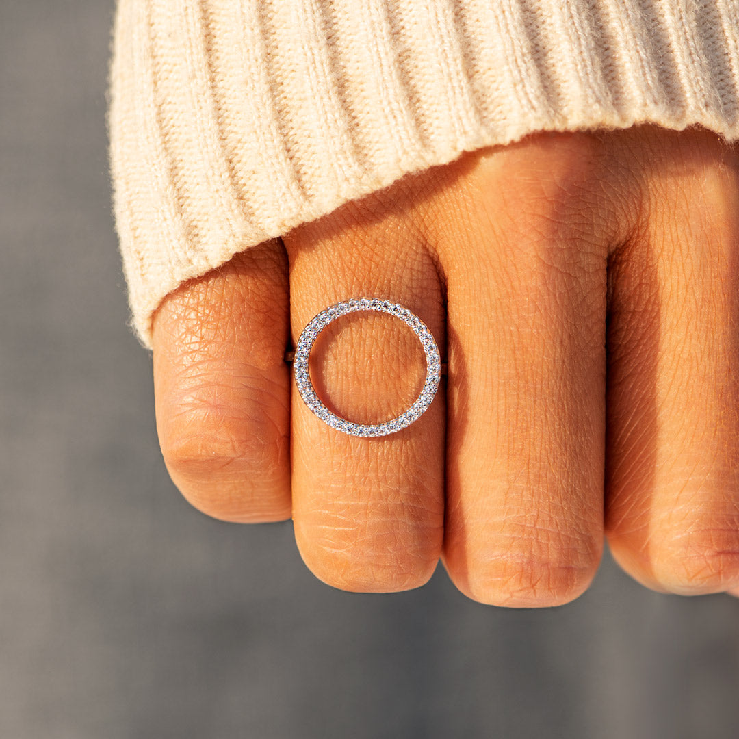 For Daughter Pavé Circle Eternity Ring