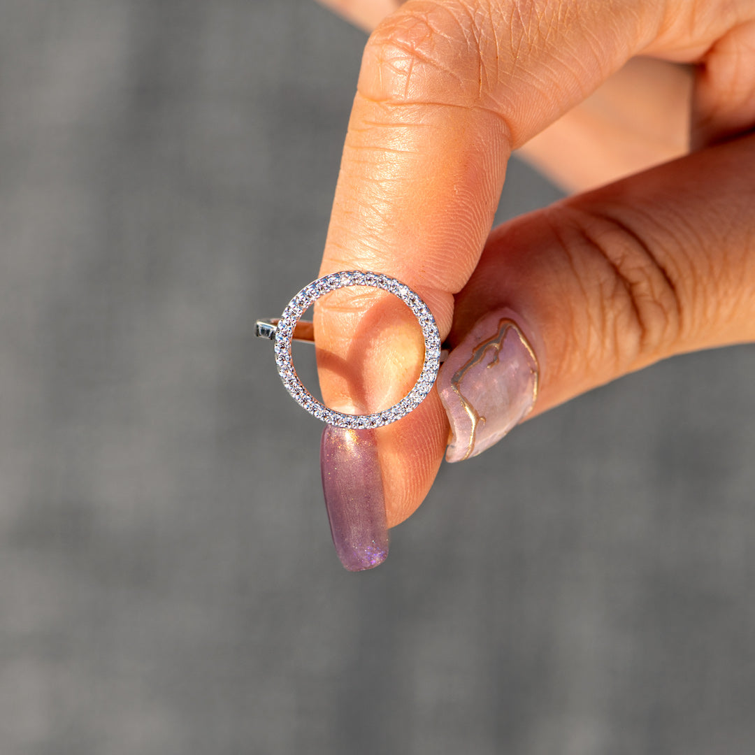 For Daughter Pavé Circle Eternity Ring