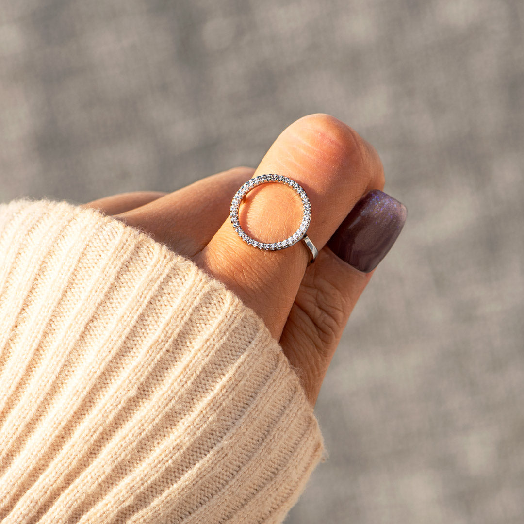 For Daughter Pavé Circle Eternity Ring