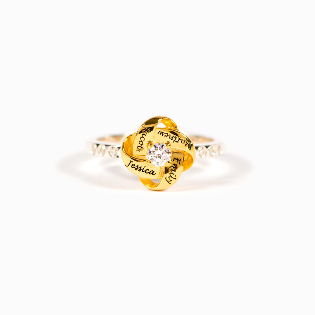 1-5 Names Knot Ring