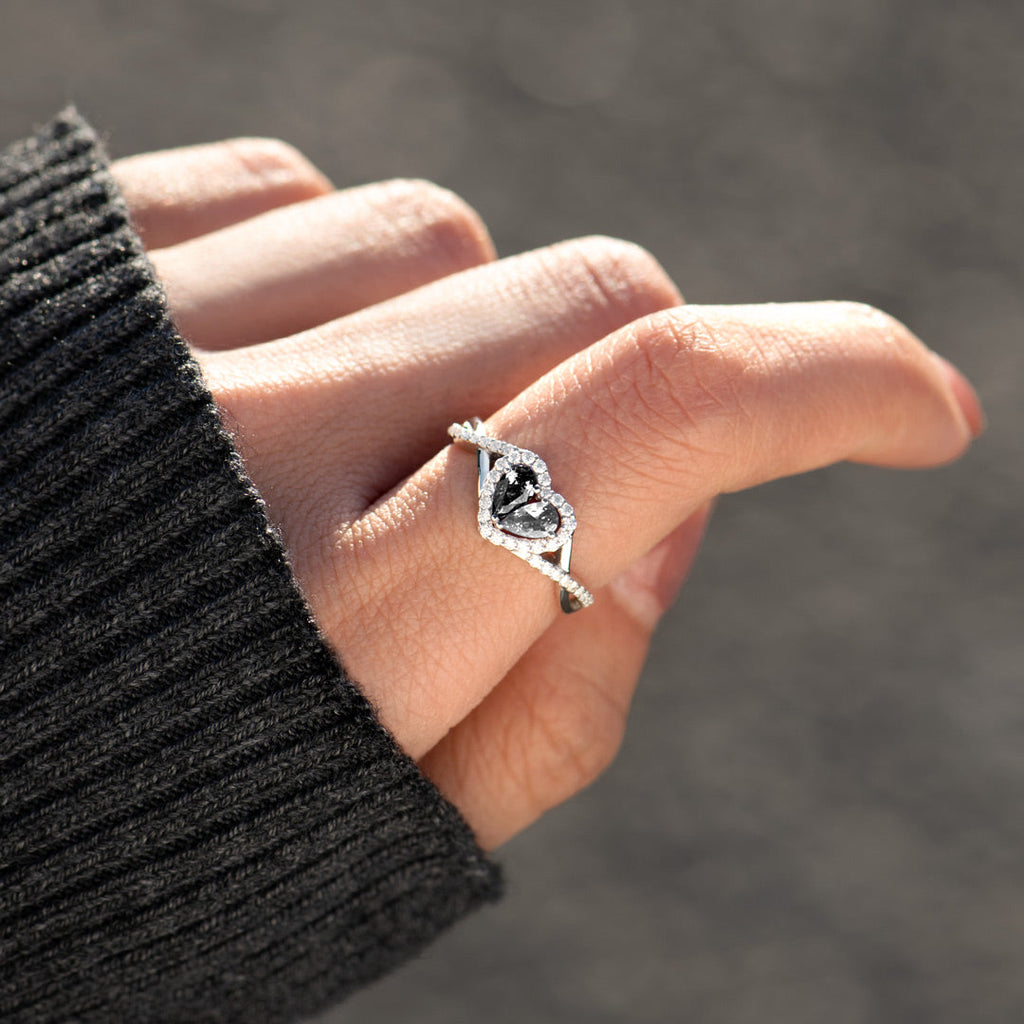 Take That Win Dual Teardrop Heart Ring