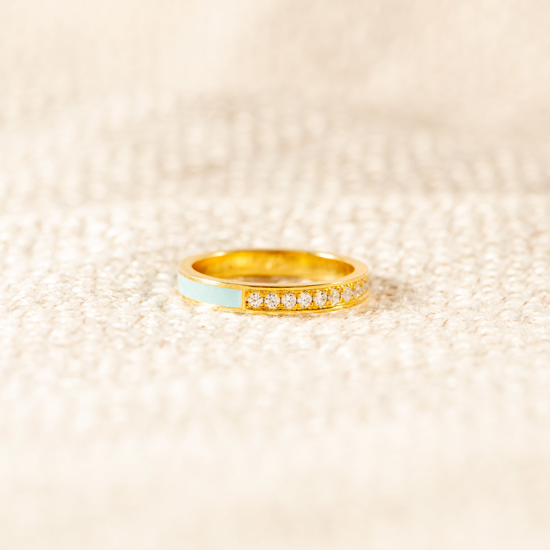 Friends Half Enamel Ring Band