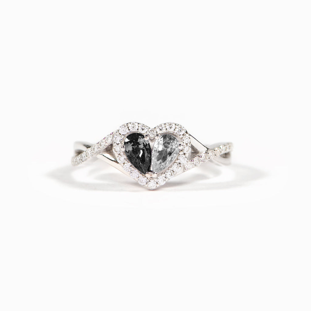 Take That Win Dual Teardrop Heart Ring
