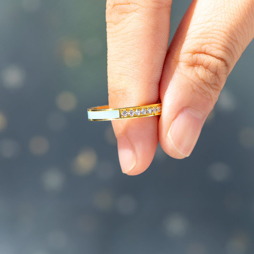 Friends Half Enamel Ring Band