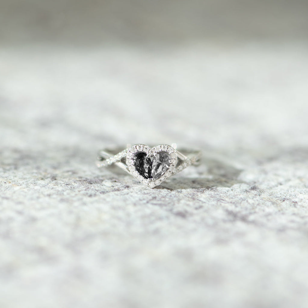 Take That Win Dual Teardrop Heart Ring