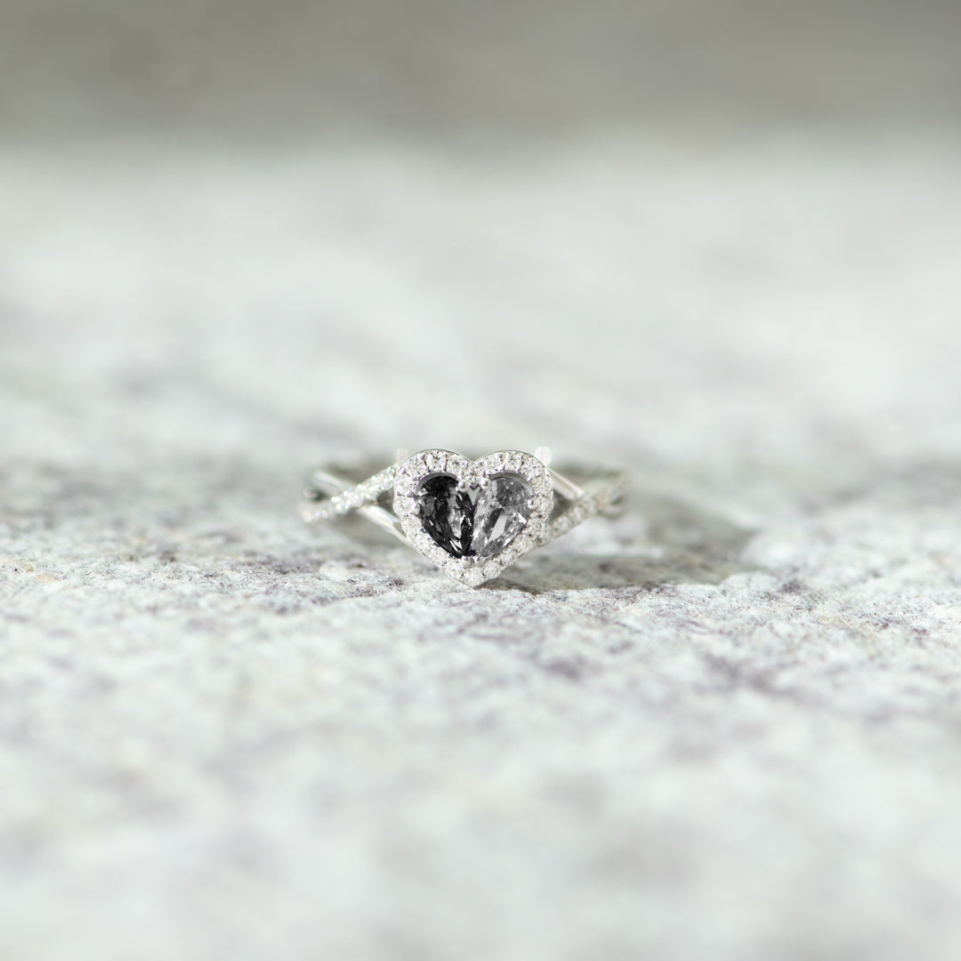 Take That Win Dual Teardrop Heart Ring
